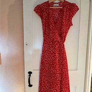 Urban Outfitters dress. Red with white hearts. Size Small.